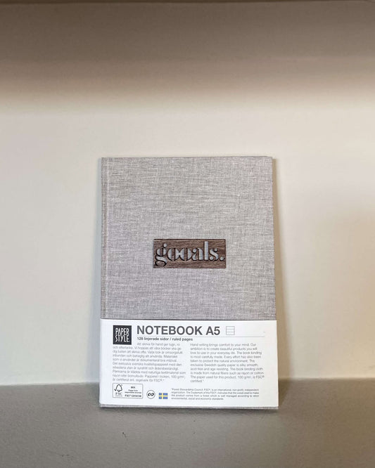 A5 Notebook - Naturfärgat Linne